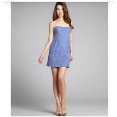 Free People Strapless Periwinkle Lace Mini Dress S