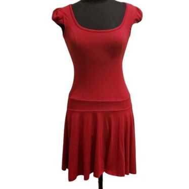 B Starlet Cherry Red Fit and Flare Dress