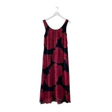 Nostalgia Floral Red and Black Bohemian Maxi Flow… - image 1