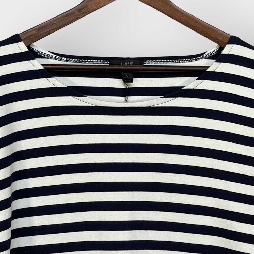 J. Crew Colorblock Mini Shift Dress Women L Navy … - image 2