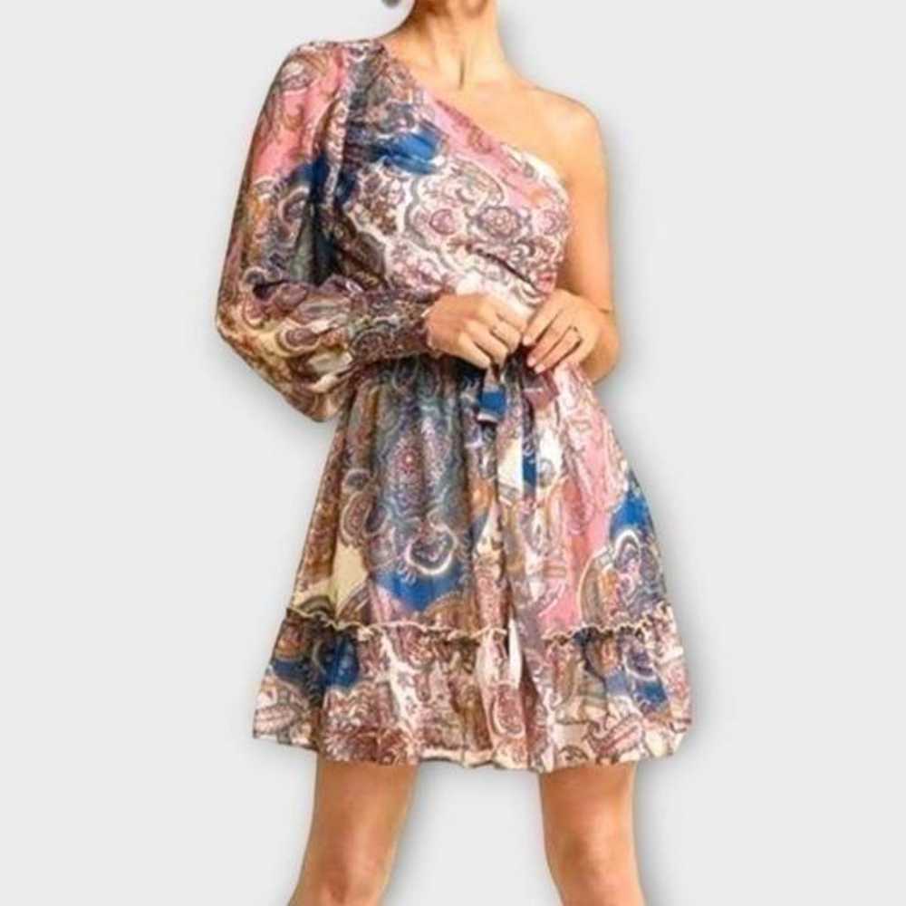 Venus Womens Dress Sz 6 Pink Gold Floral Paisley … - image 11