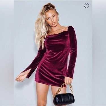 Princess Polly Star Power Mini Dress in Burgundy … - image 1