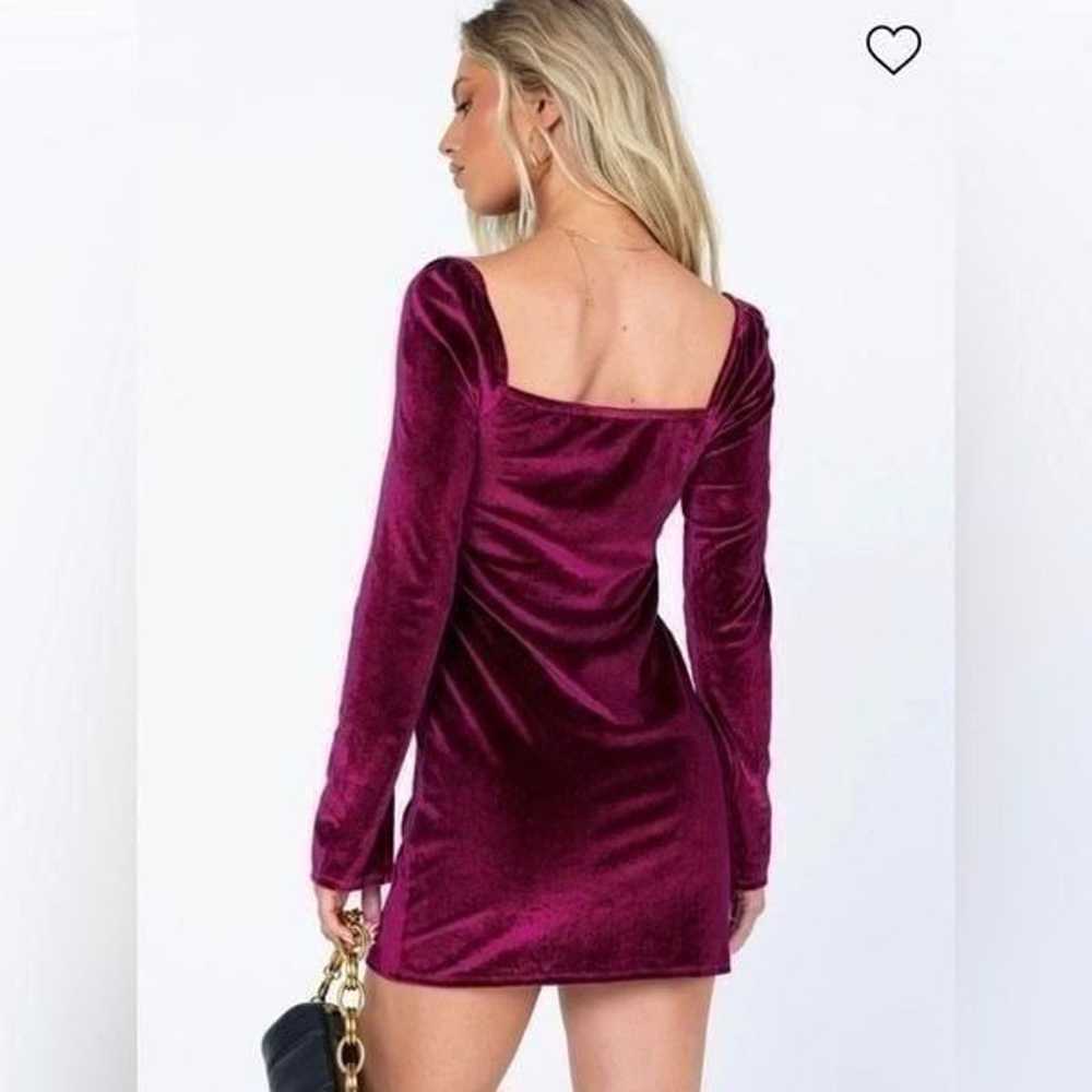 Princess Polly Star Power Mini Dress in Burgundy … - image 2