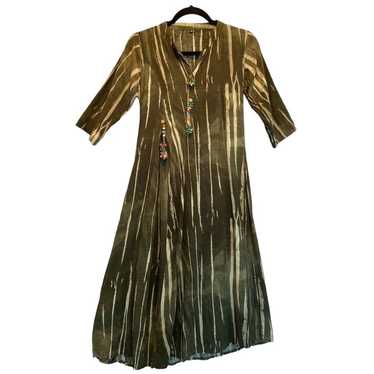 Boho MIDI T-shirt Dress with accent Beads - image 1