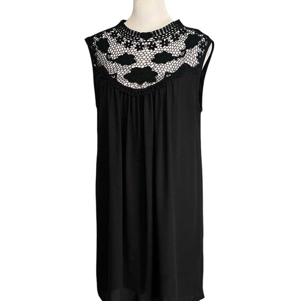 Everly Black Lace Sleeveless Mini Dress Size Medi… - image 2