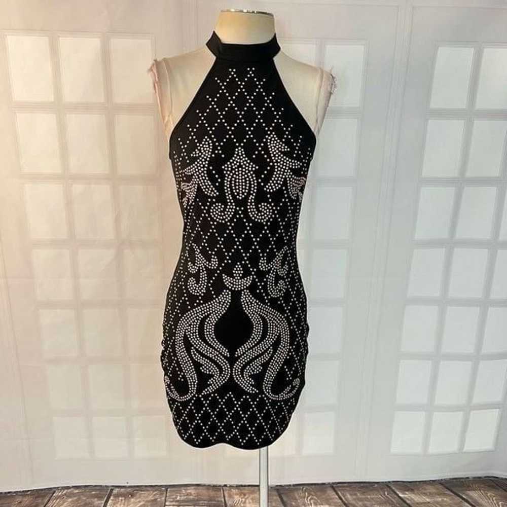 Windsor Women's Studded Halter Bodycon Dress Blac… - image 2