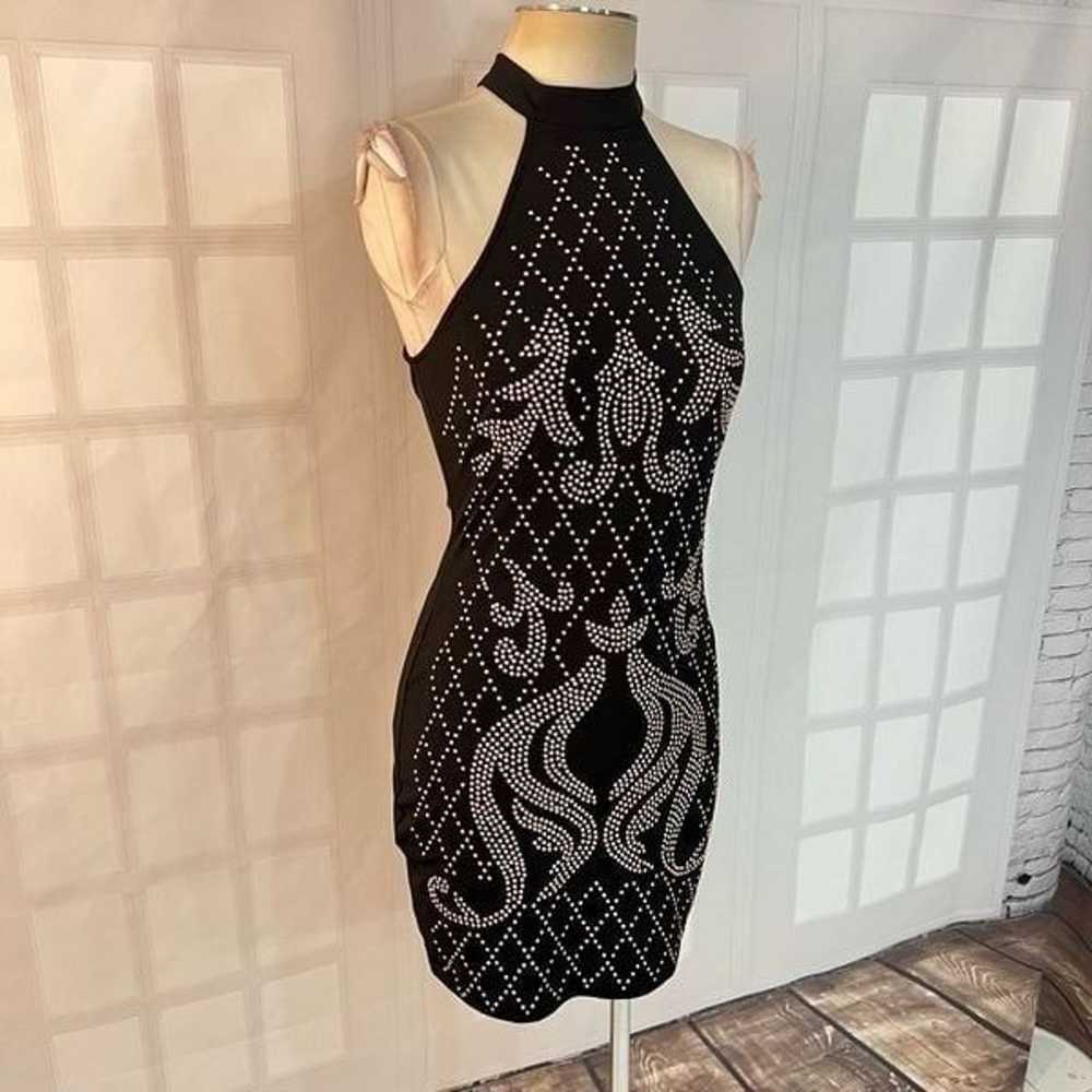 Windsor Women's Studded Halter Bodycon Dress Blac… - image 3