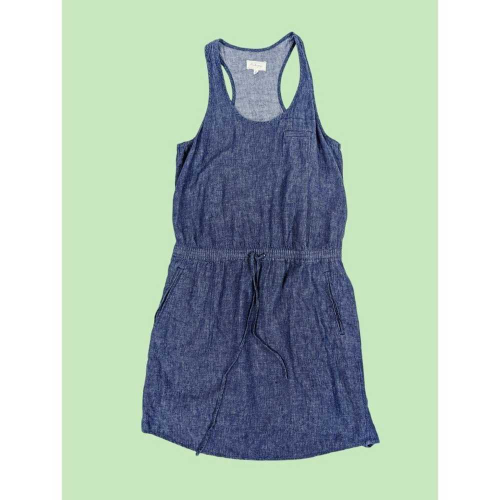 Lou & Grey Linen Blend Chambray Racerback Drawstr… - image 3