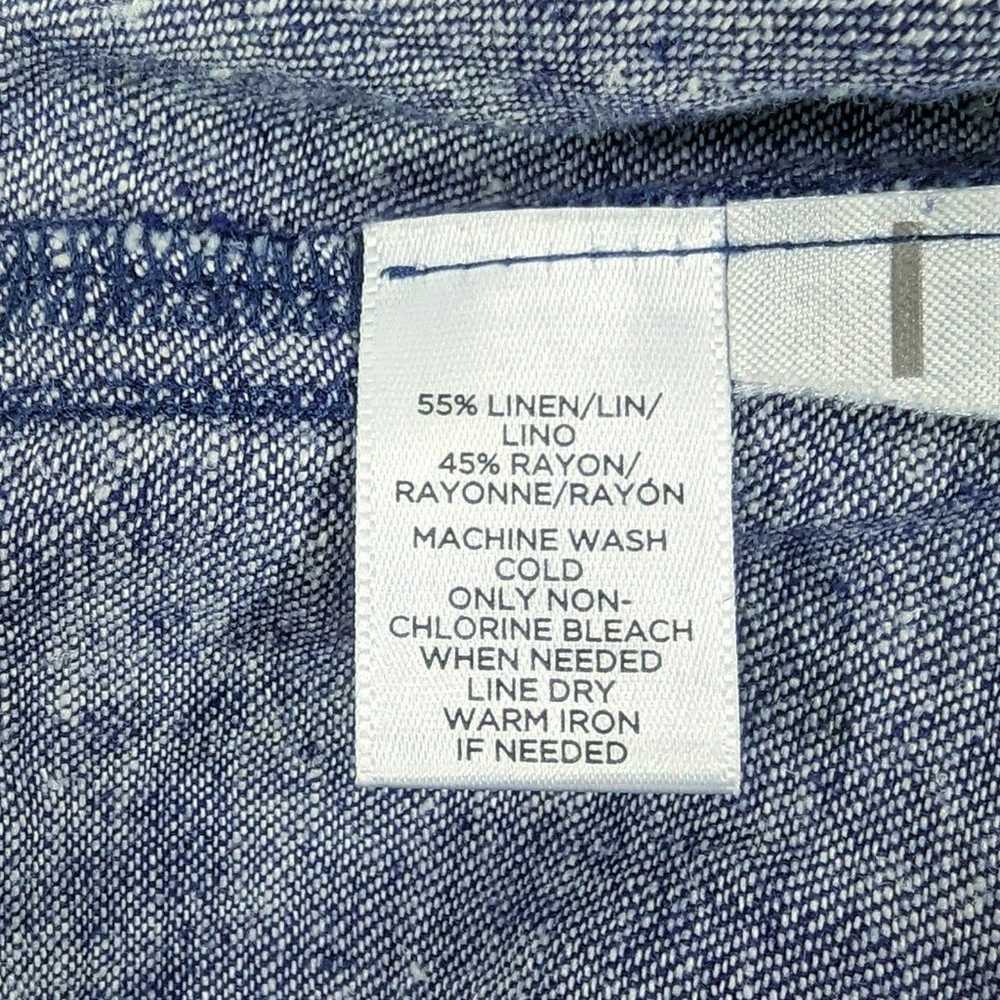 Lou & Grey Linen Blend Chambray Racerback Drawstr… - image 5