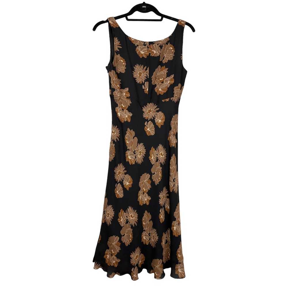 J Crew Women's Sz: 4 100% Silk Brown Floral Summe… - image 3