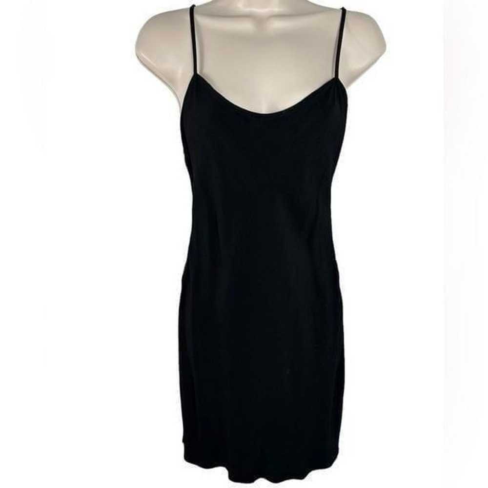 Vintage Severin Black Sleeveless Rayon Cami Slip … - image 2