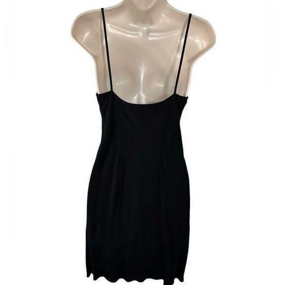 Vintage Severin Black Sleeveless Rayon Cami Slip … - image 5