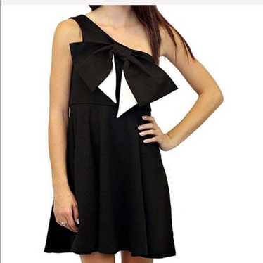 Judith March One Shoulder Bow Detail Dress