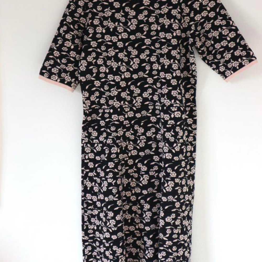 Super Beauty 40 Dress Floral Pattern Knit Stretch… - image 3