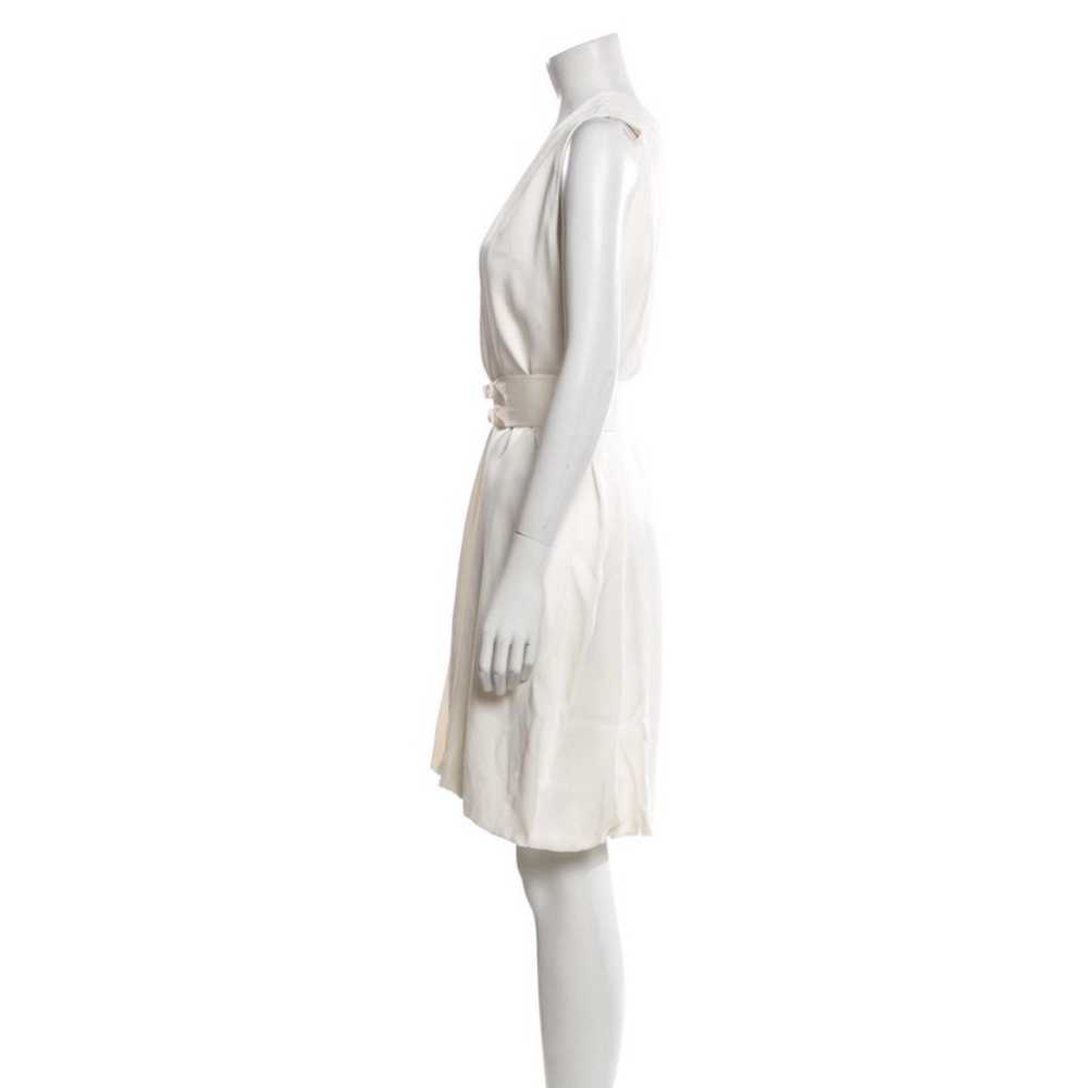 Proenza Schouler white V-neck belted viscose dress - image 2