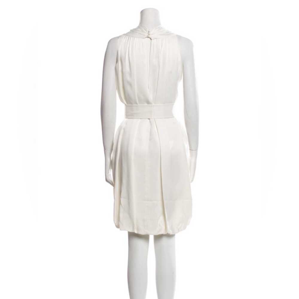 Proenza Schouler white V-neck belted viscose dress - image 3