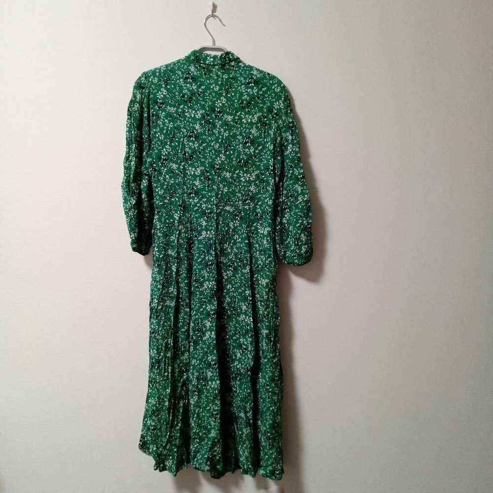 Floral Green Long Dress - image 3