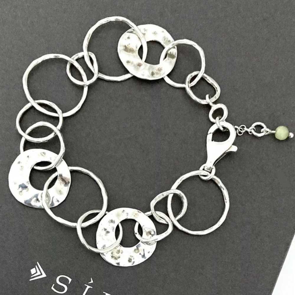 Silpada B1217 ‘PAPER CHAIN’ Sterling Silver Hamme… - image 2