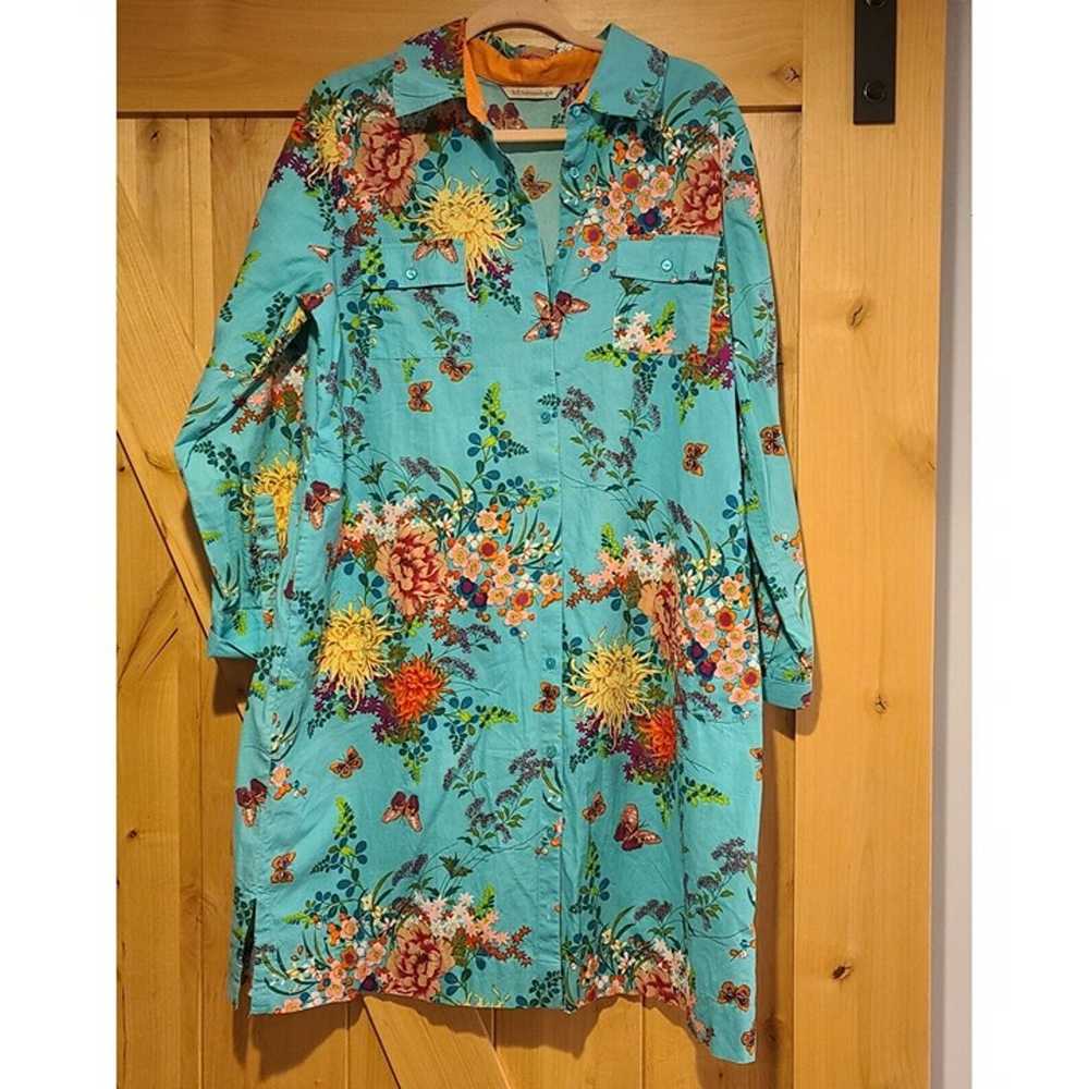 Soft Surroundings Women’s Cottagecore Shirt Dress… - image 1