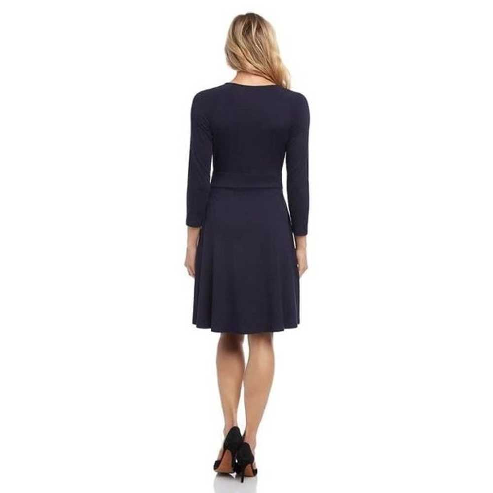 Karen Kane Faux Wrap Drape Dress in navy size lar… - image 3