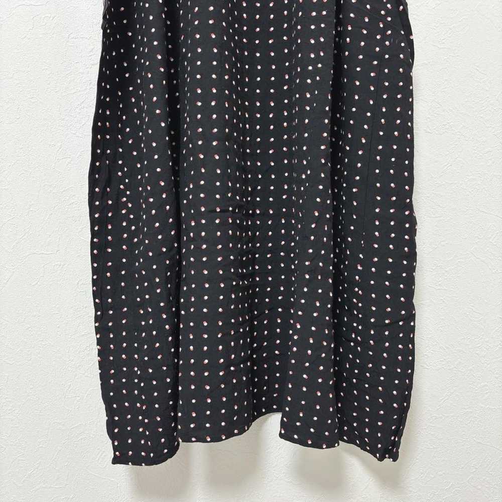 ZARA Polka Dot Dress (M) Midi Length Front Button… - image 8