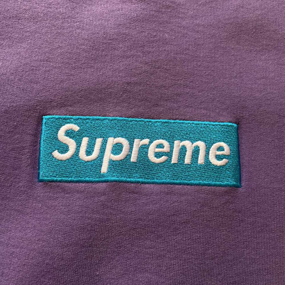 Supreme Teal Box Logo Crewneck 2005 Teal / Purple… - image 2