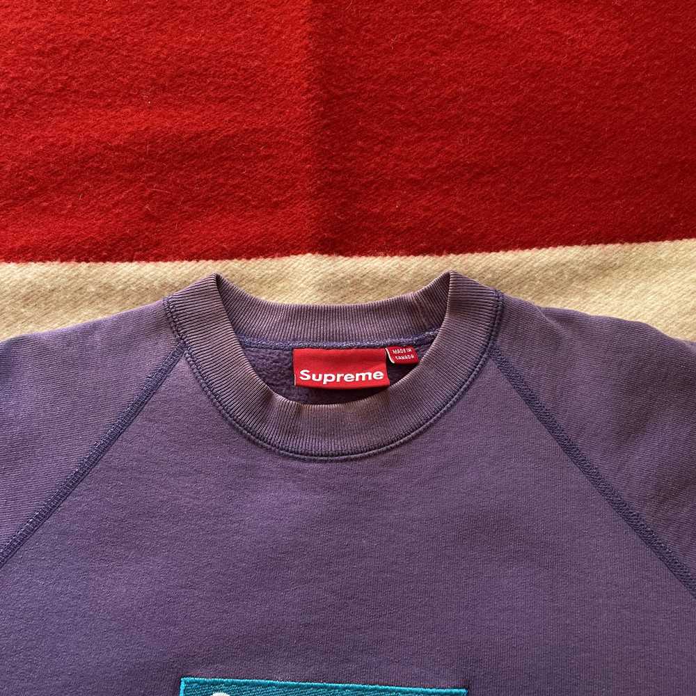 Supreme Teal Box Logo Crewneck 2005 Teal / Purple… - image 4