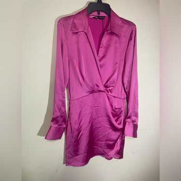 Zara, Pink mini dress, satin, size S