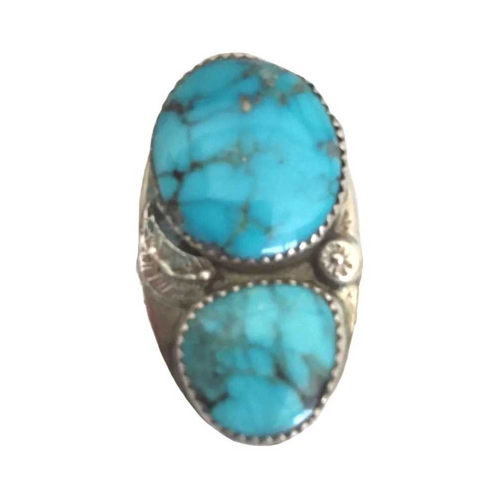 The Unbranded Brand Unisex Ring Navajo Turquoise … - image 2