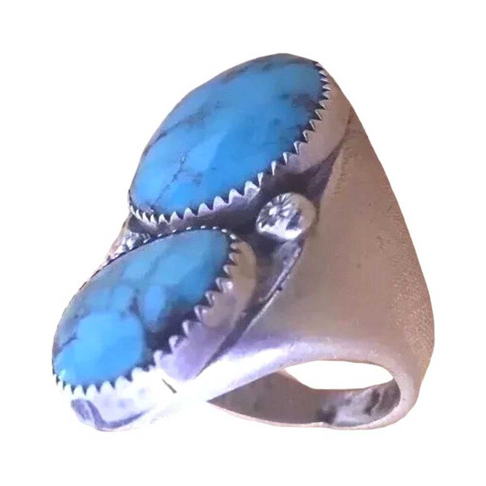 The Unbranded Brand Unisex Ring Navajo Turquoise … - image 3