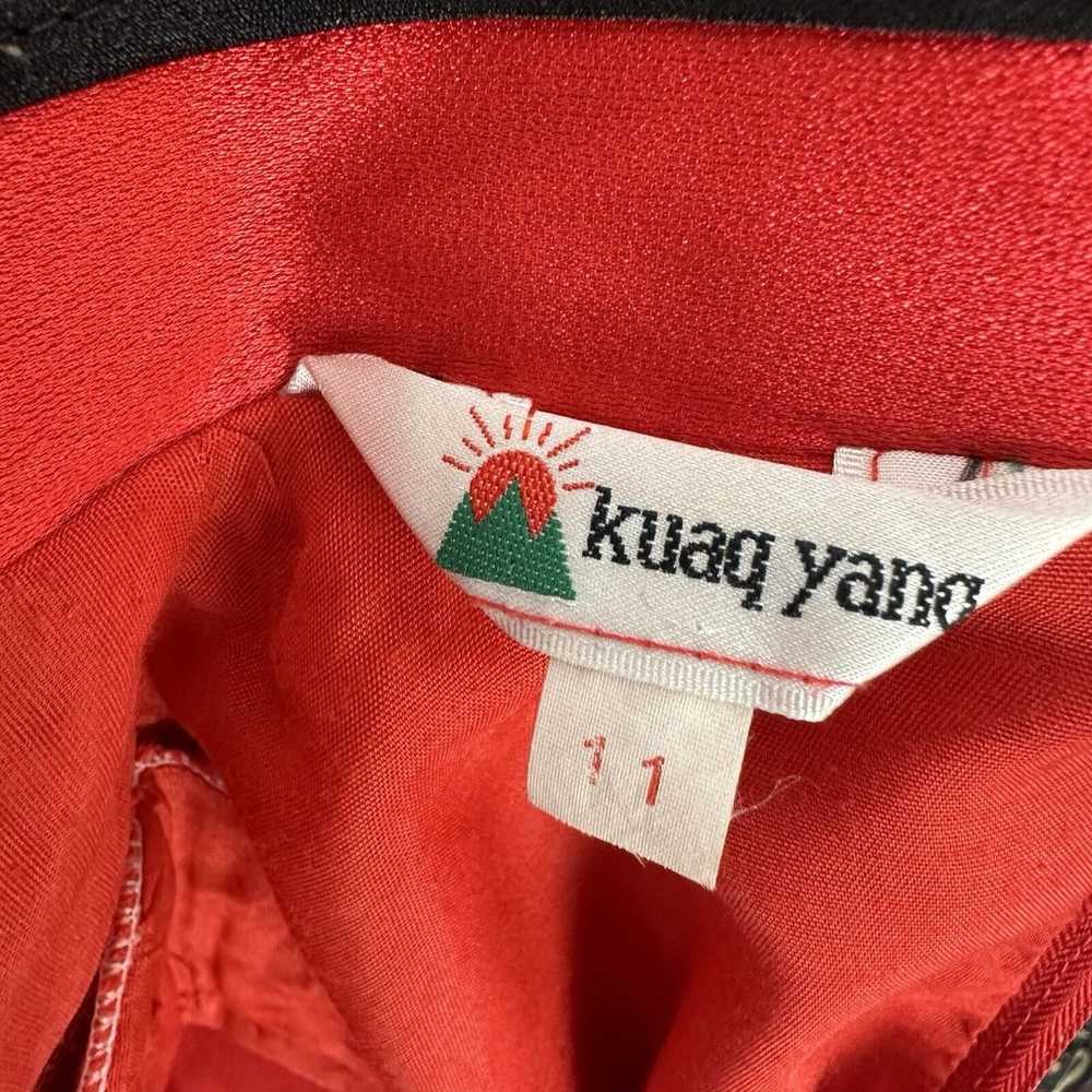 Vintage Kauq Yanq Red Satin Cheongsam Chinese Asi… - image 6