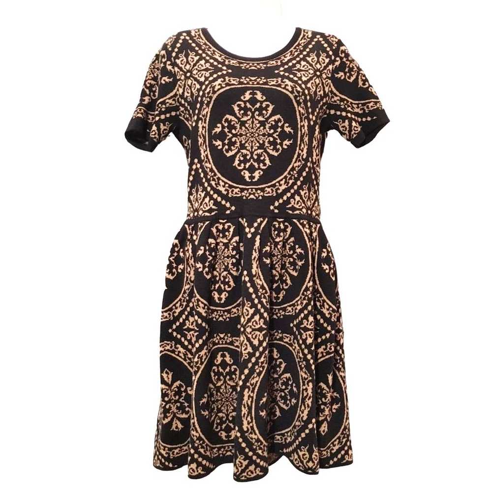 Romeo + Juliet Couture knit black and tan dress - image 1