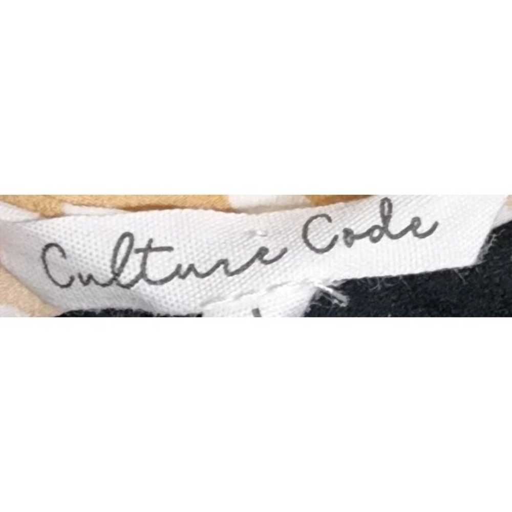 Culture Code  Size L Long-Sleeve Beige & White Pr… - image 3