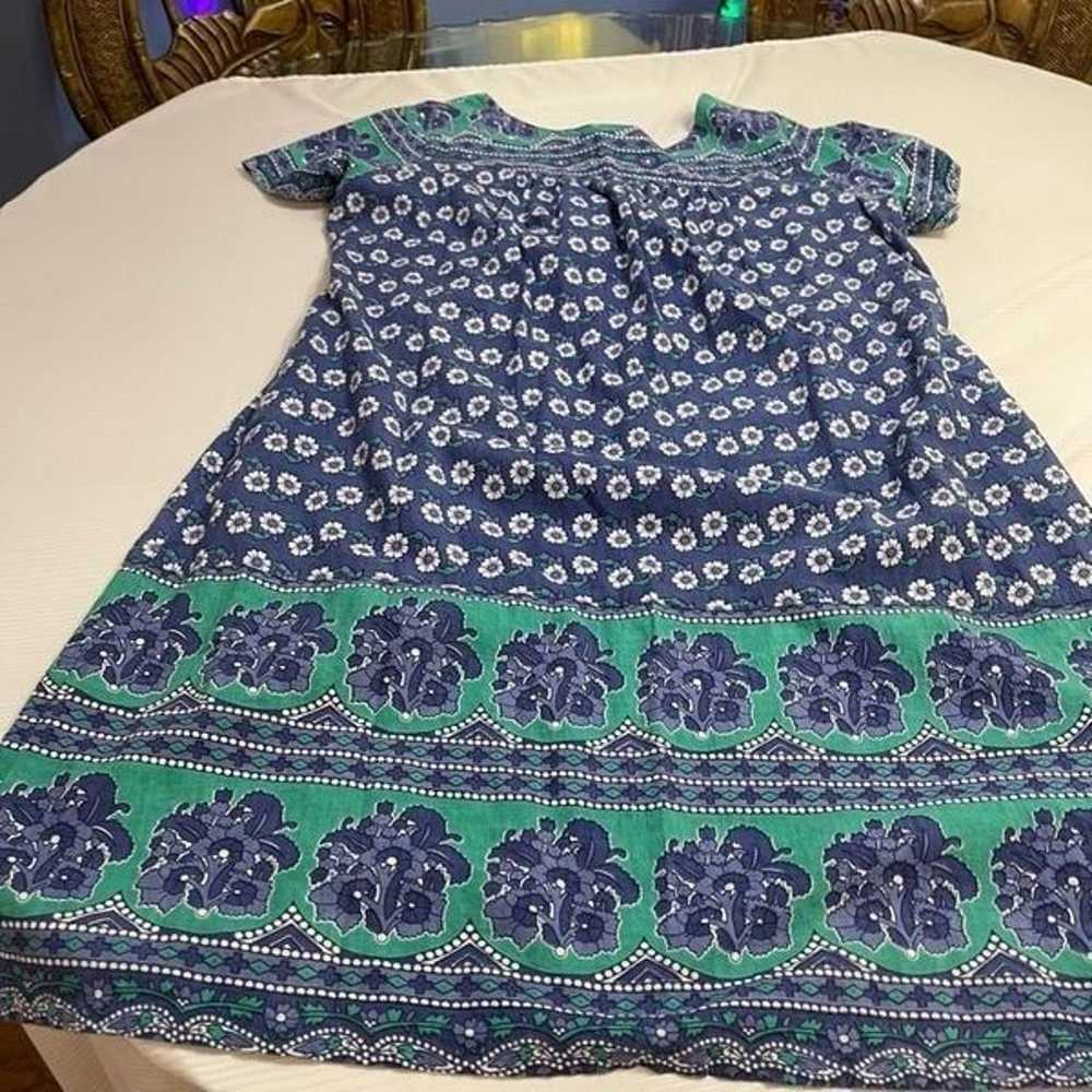 The Vermont Country Store Blue Floral Muumuu Dres… - image 5