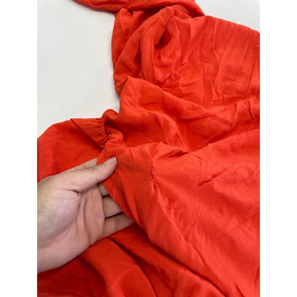 ba&sh Dress Womens Large Solid Orange Bonica Cuto… - image 11