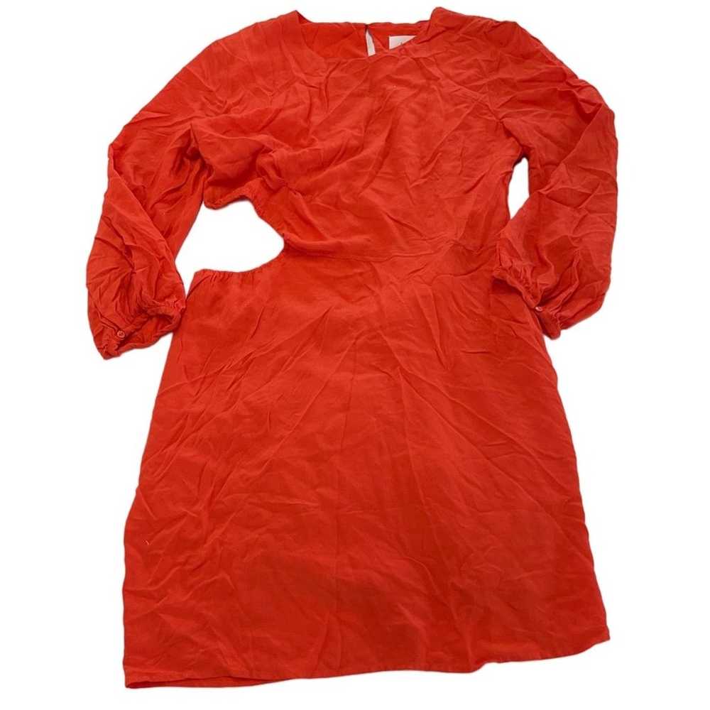 ba&sh Dress Womens Large Solid Orange Bonica Cuto… - image 2