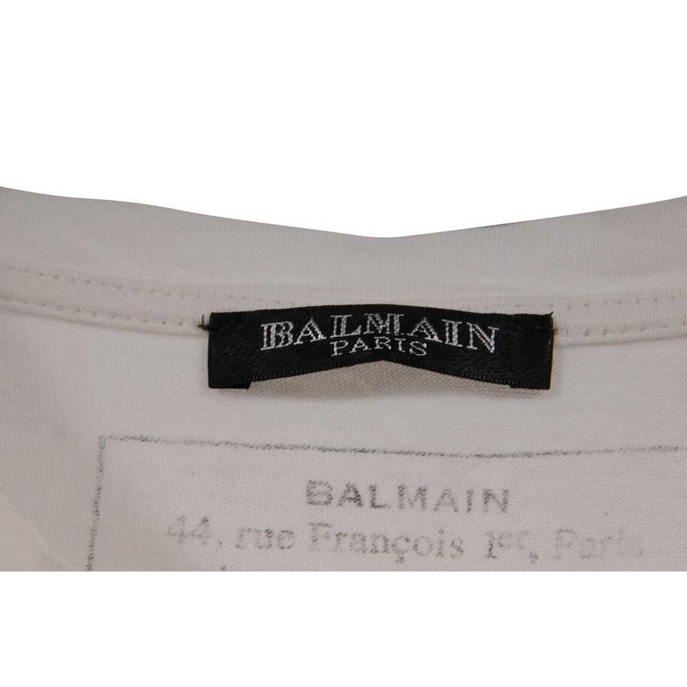 Balmain Distressed T Shirt Size Medium White - image 11