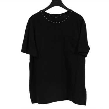 Valentino Rockstud Collar Pocket T Shirt Black - image 1