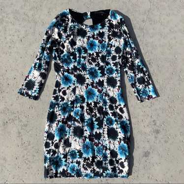 Guess Blue Daisy Bow Back Mini Dress - image 1