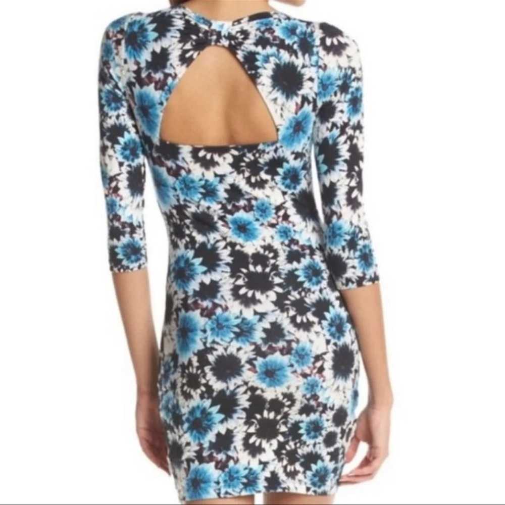 Guess Blue Daisy Bow Back Mini Dress - image 4