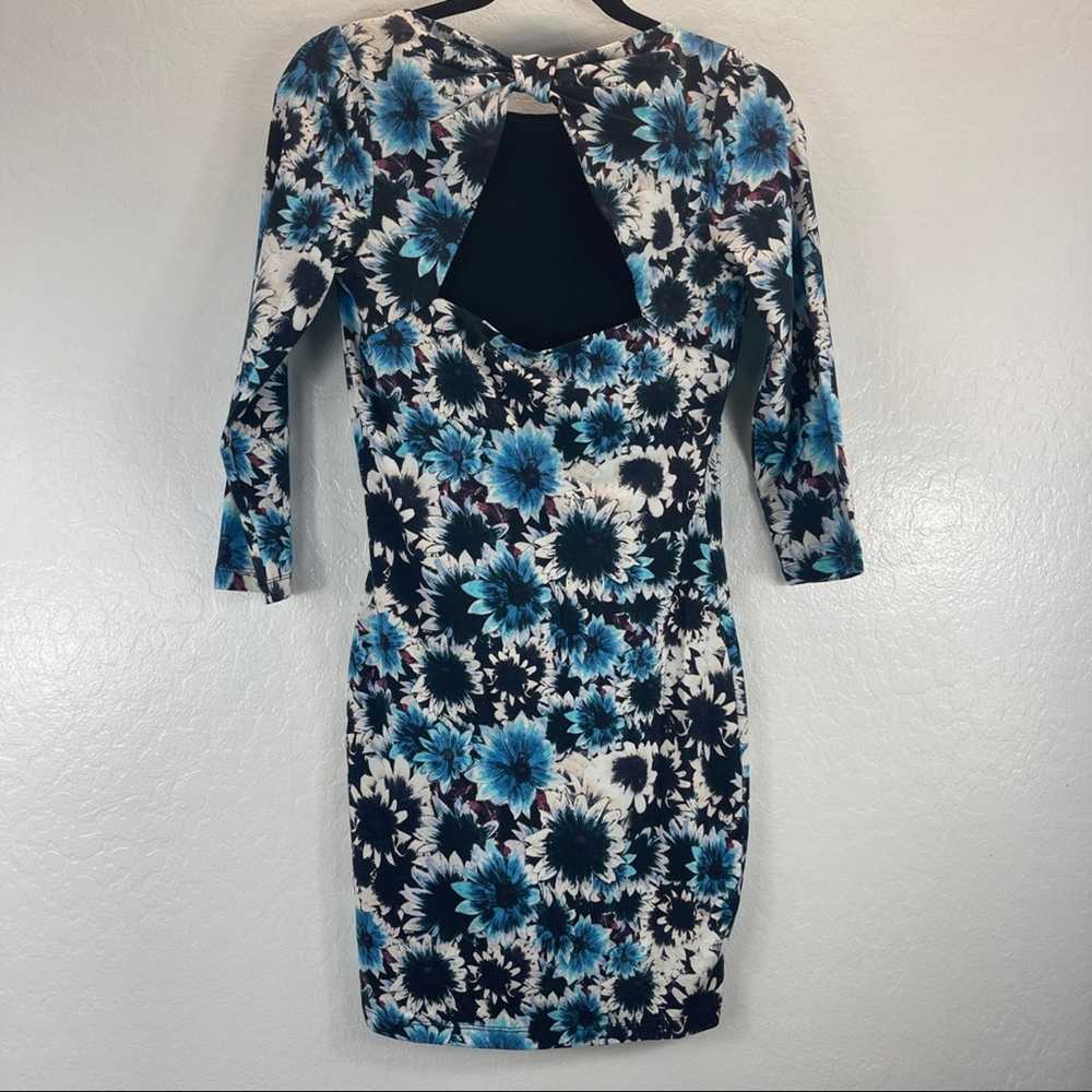 Guess Blue Daisy Bow Back Mini Dress - image 8