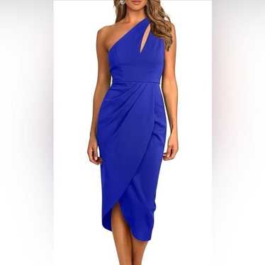 PrettyGarden One Shoulder Ruched Dress