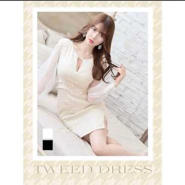 Tweed Dress Long Sleeve Tulle Sleeves 【Jewels】 - image 1