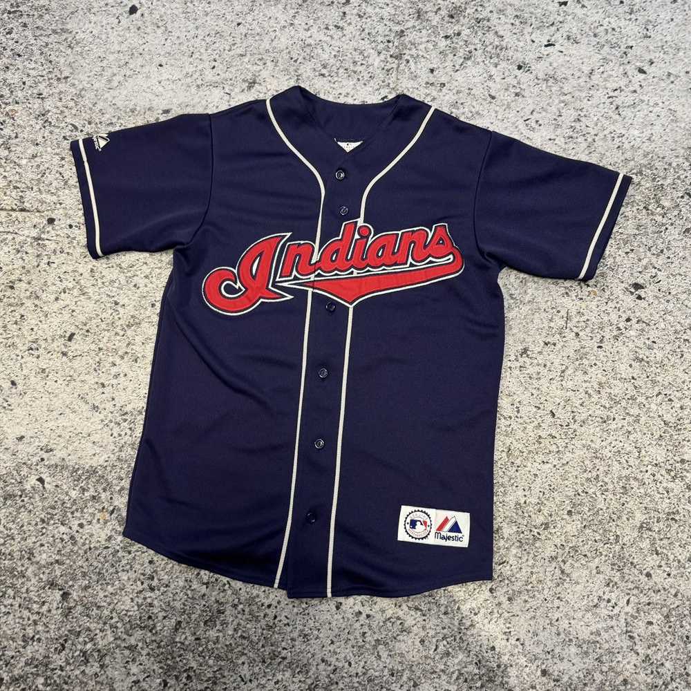 MLB × Majestic × Vintage VINTAGE 90s CLEVELAND IN… - image 3