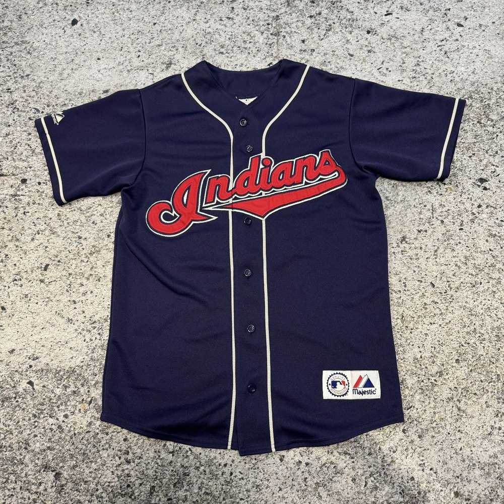 MLB × Majestic × Vintage VINTAGE 90s CLEVELAND IN… - image 4