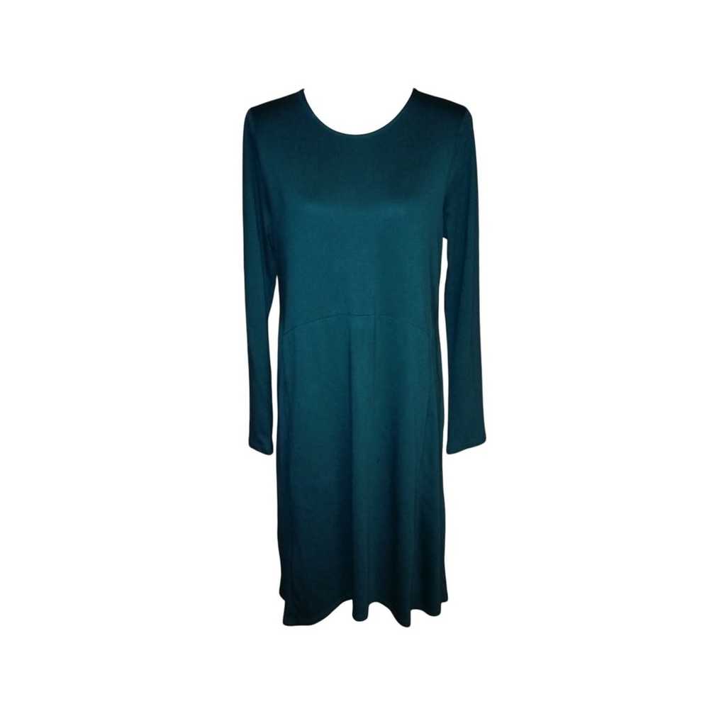 Pure J Jill Size S Dipped Hem Swing Dress Green P… - image 1