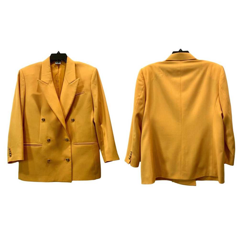 Austin Reed 80s Austin Reed Golden Yellow Wool Bl… - image 9