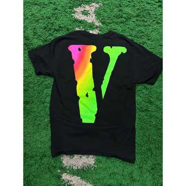 Vlone Vlone Tee green Purple Used Medium - image 1