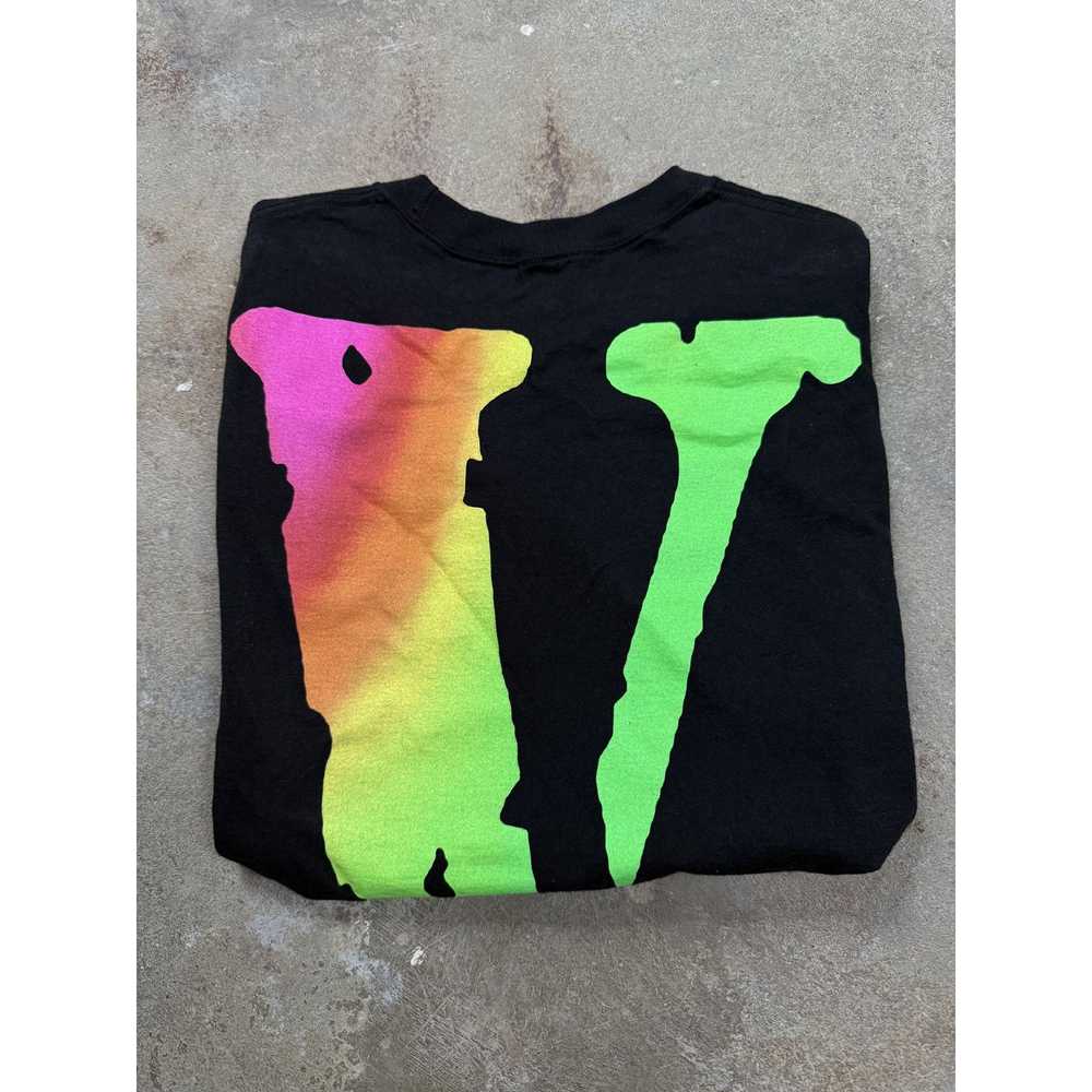 Vlone Vlone Tee green Purple Used Medium - image 3