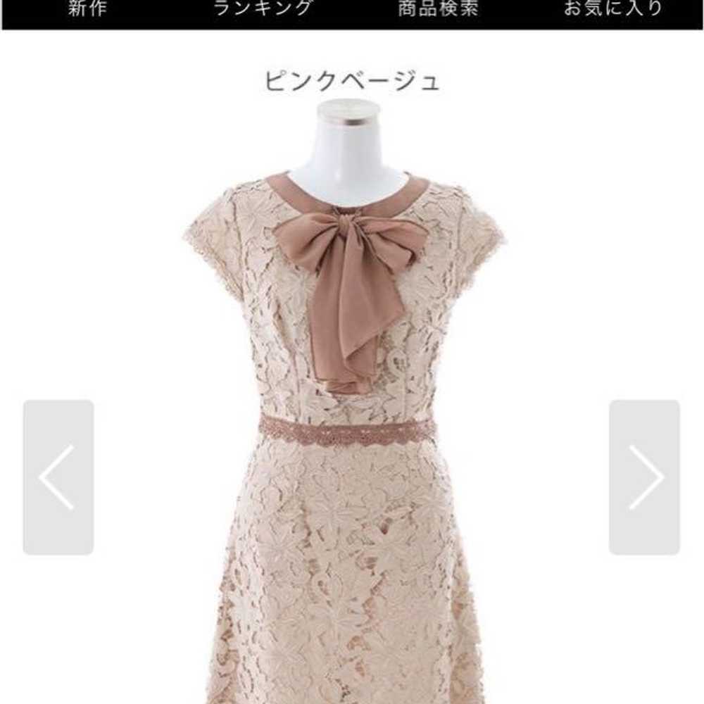 Pink beige dress with race ribbon. - image 3